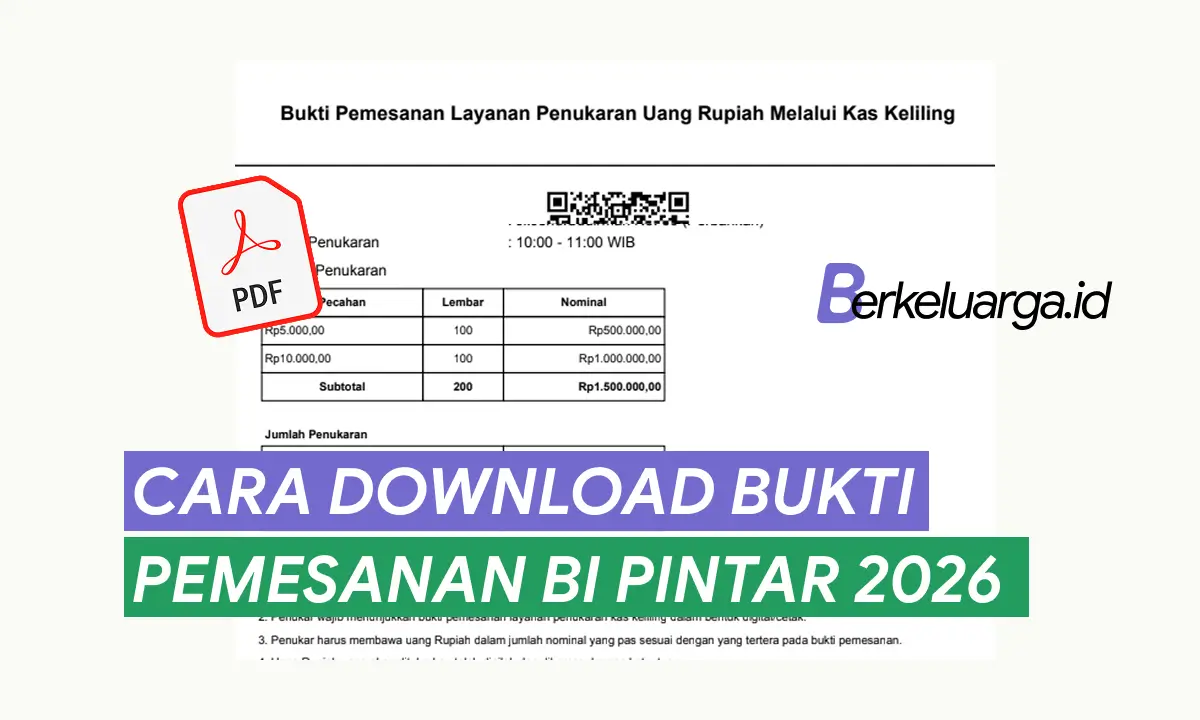 Cara Download Bukti Pemesanan BI Pintar 2026